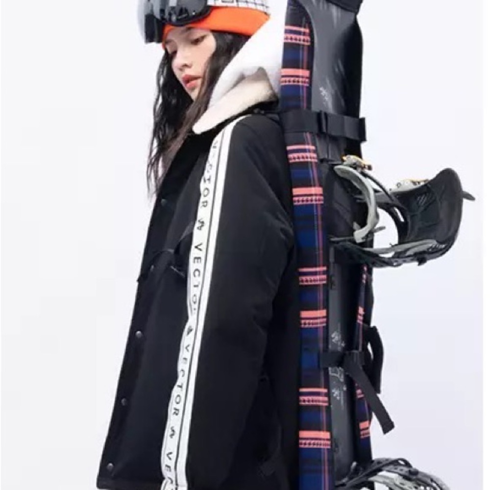 new! waterproof snowboard carrying coverlet B&W Lattice or Fire Plaid neoprene - Picture 12 of 16